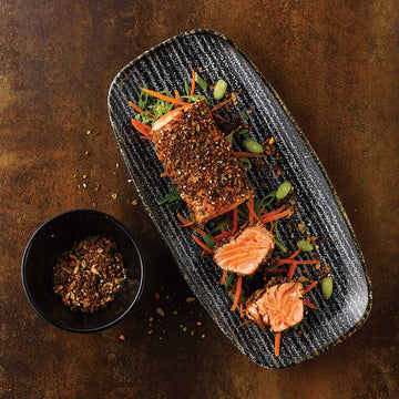 Homespun Charcoal Black Chefs' Oblong Plate 29.8 x 15.3cm